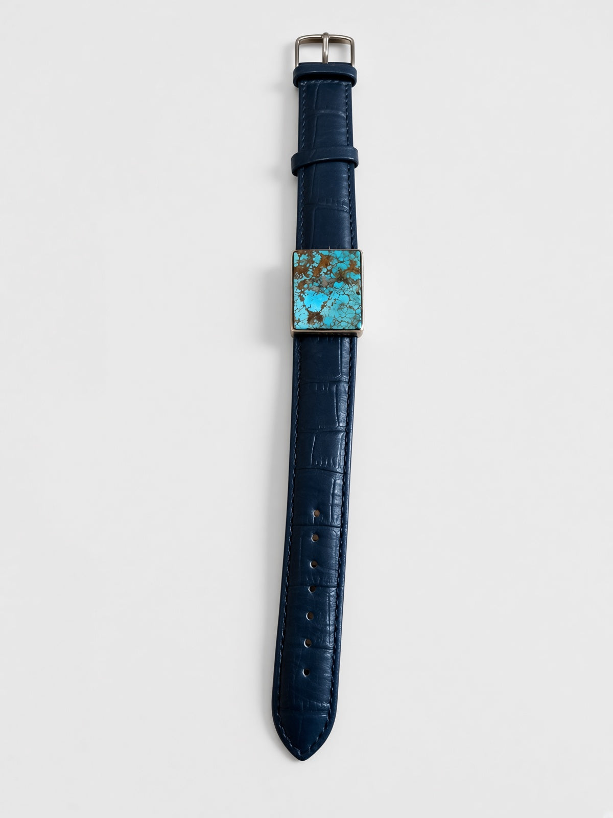 Natural Turquoise (Feroza) Bracelet, Sterling Silver Bezel