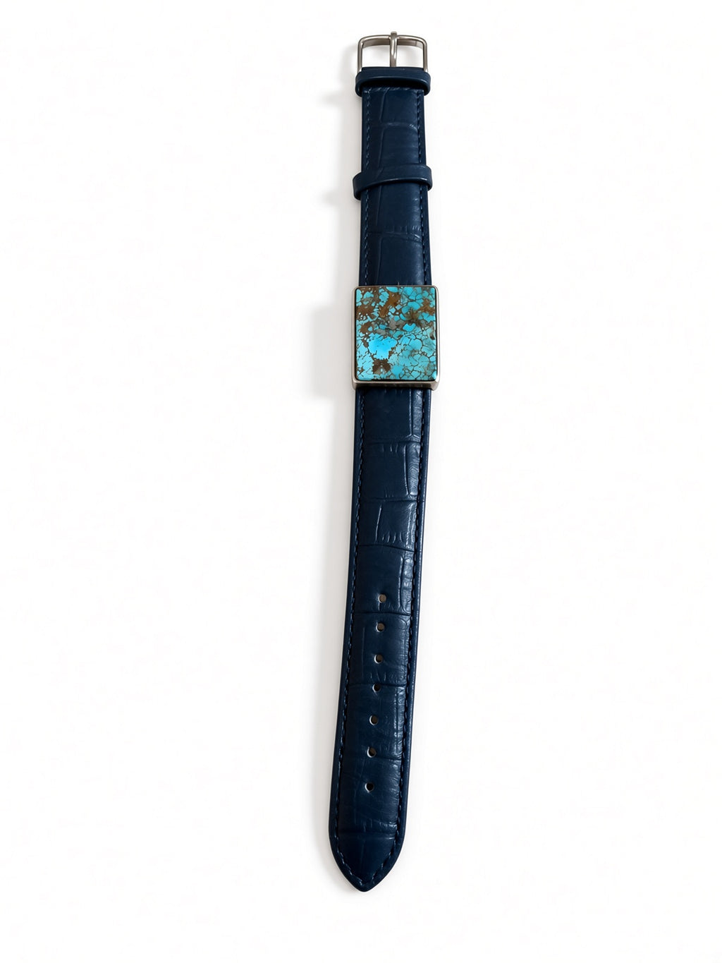 Natural Turquoise (Feroza) Bracelet, Sterling Silver Bezel